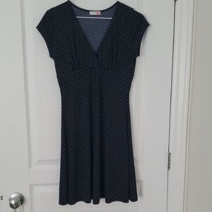 ✨ Body Central Polka Dot Dress
Size Small – Navy Blue with White Dots